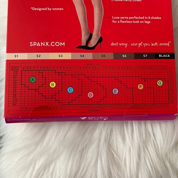 SPANX Full Length & High Waisted Full Length Sheer Hosiery in Dark Brown Sz C - Picture 4 of 5